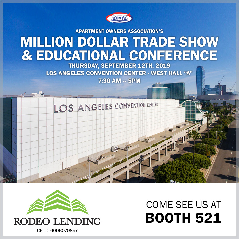 Come see us at the next Apartment Owner's Association Event in Downtown LA.  BOOTH 521