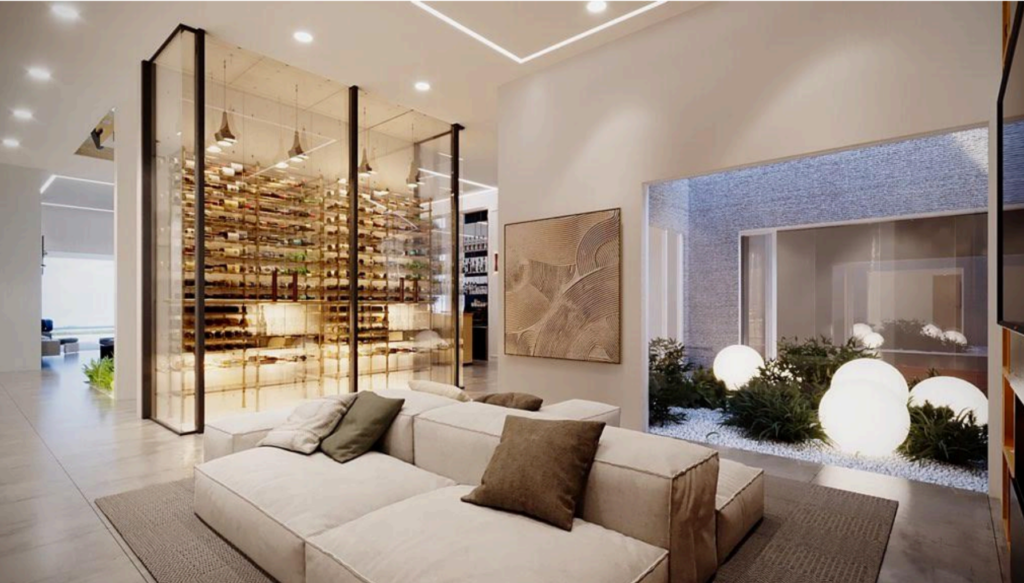 Interior rendering of luxury spec home