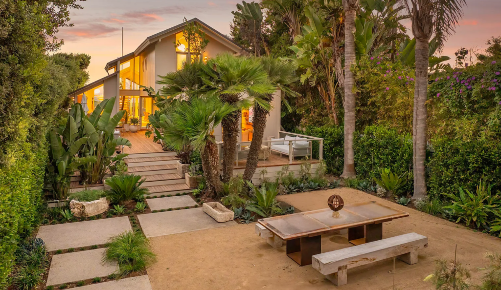 Garden view of oceanfront proeperty funded by Rodeo Lending