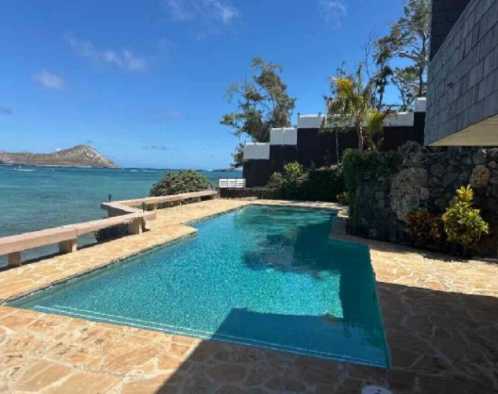 Pool overlooking ocean