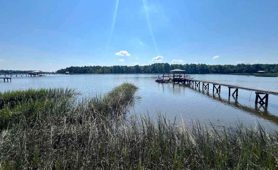 Waterfront view of SFR property
